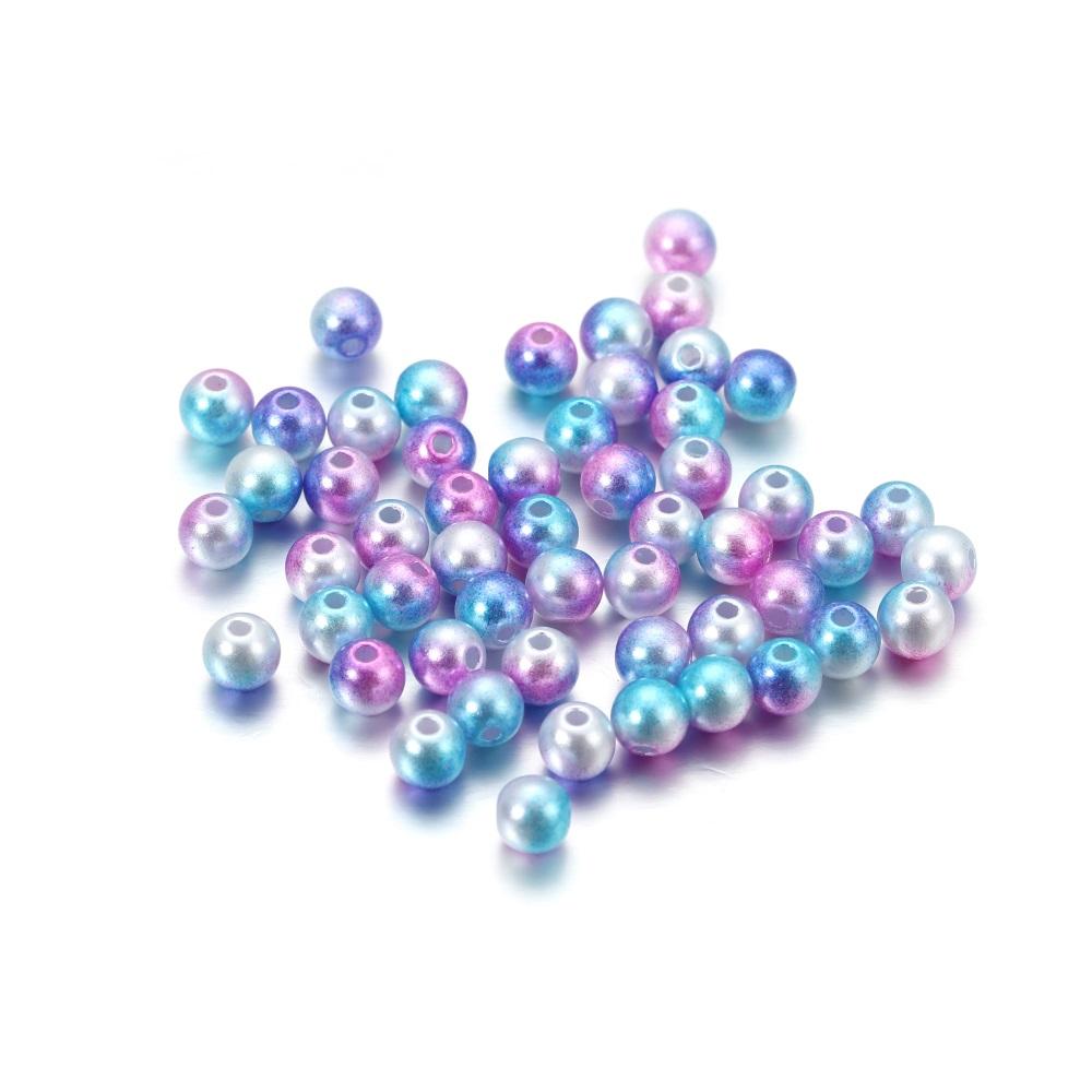50-400Pcs 3-12mm Colorful Acrylic ABS Imitation Pearl Bead Loose Spacer Beads for DIY Bracelet Necklace Jewelry Making Supplies