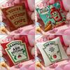 Cartoon Funny Ketchup Pattern Pillow Case Pattern Printed Pillowcase for Living Room Sofa Cushion Cover  Bedroom Decor