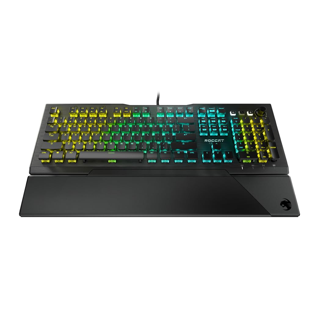 

ROCCAT Vulcan Pro Optical RGB Gaming Full US English Silent Linear German Keyboard, Size, Layout, (Optical), Design, ROC-12-536 чорний