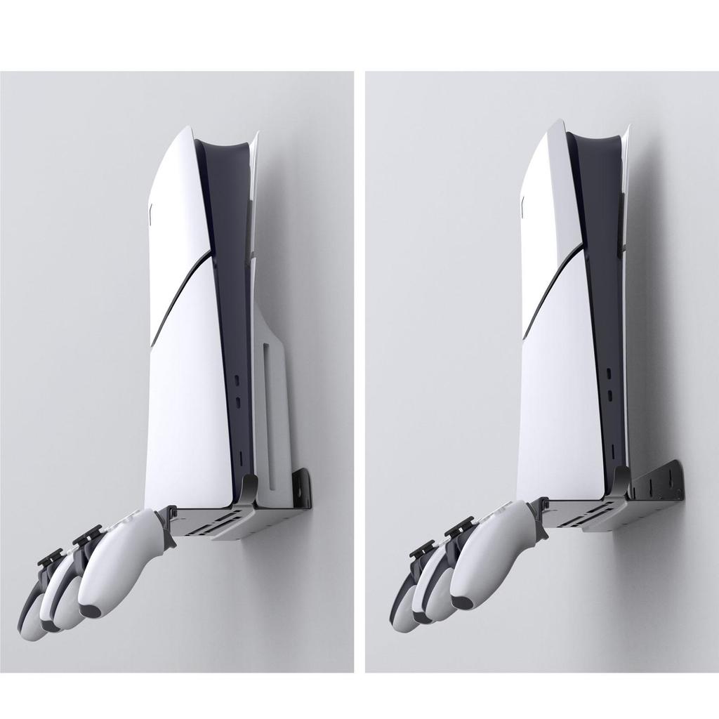 Wall Mount Console Bracket Set Gaming Shelf Detachable Accessories, Metal Rack Host