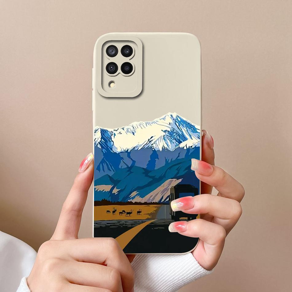 For Samsung Galaxy A12 M12 F12 Phone Case Cartoon Liquid Silicone Full Protection Anti Drop Cover For Samsung A 12 M 12 Bumper