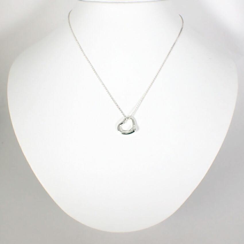 [Used] TIFFANY 925 Open Heart Pendant/Necklace/g523-14
