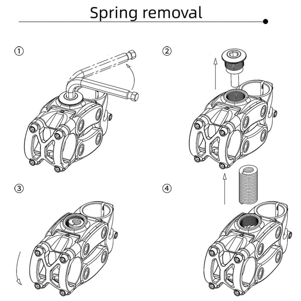 Bicycle Handlebar Shock Absorber Suspension Stem for Bicycle Shock Absorbing Bike Handlebar Stem for Road Gravel Hybrid 7 Degree 90mm Shock Absorber