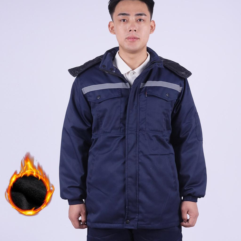 Tjock Fleecejacka med Huva Höst och Vinter Herr Overaller Utomhus Vindtät, Vattentät och Köldtålig Varm Topp