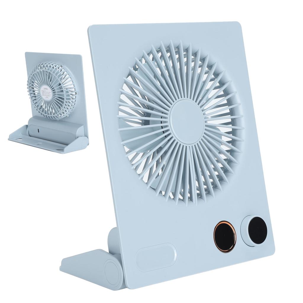 Ultra Thin Table Fan Desktop Flat Battery Operated Standing Hanging Portable Foldable Step Less