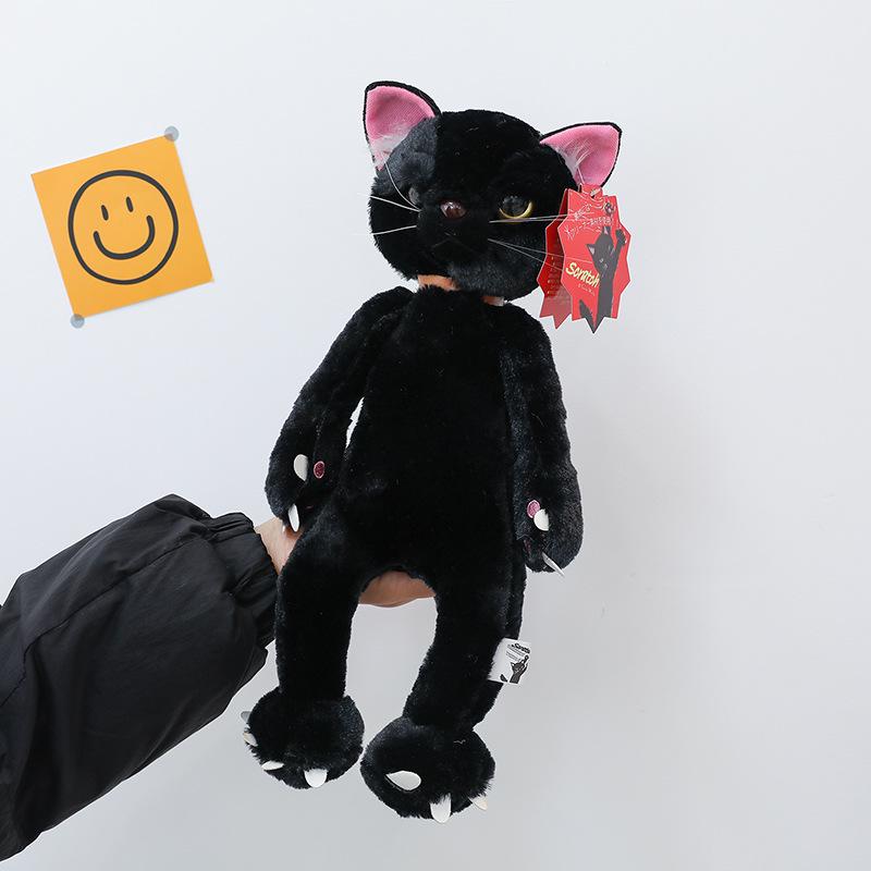 

Игрушка плюшевая Yonedatamiho Сердитый кот - Кукла котенок с сердитым лицом 40cm, 0.35kg чёрный