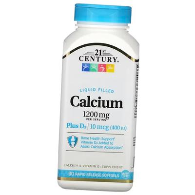 Calcium with Vitamin D3, Liquid Filled Calcium Plus D3, 90 Gelcaps (36440079)