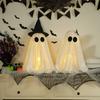 Yousheng Light Up Halloween Ghost Decoration Scary Lighted White Cloth Ghost Spooky Tabletop Ornament for Indoor Home Mantel Shelf Decor