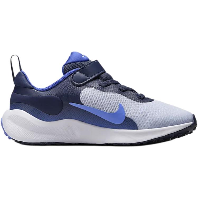 Nike Revolution 7 PS Football Grey Thunder Blue Kids Sneakers Astronomy-Blue Royal-Pulse FB7690-007