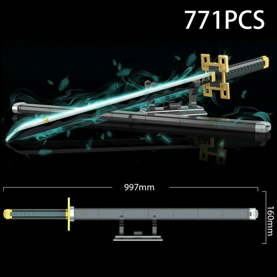 Samurai Sword Building Blocks Ninja Blade Katana Japanese Anime Butterfly Nichirin Knife Bricks Toys for Adult