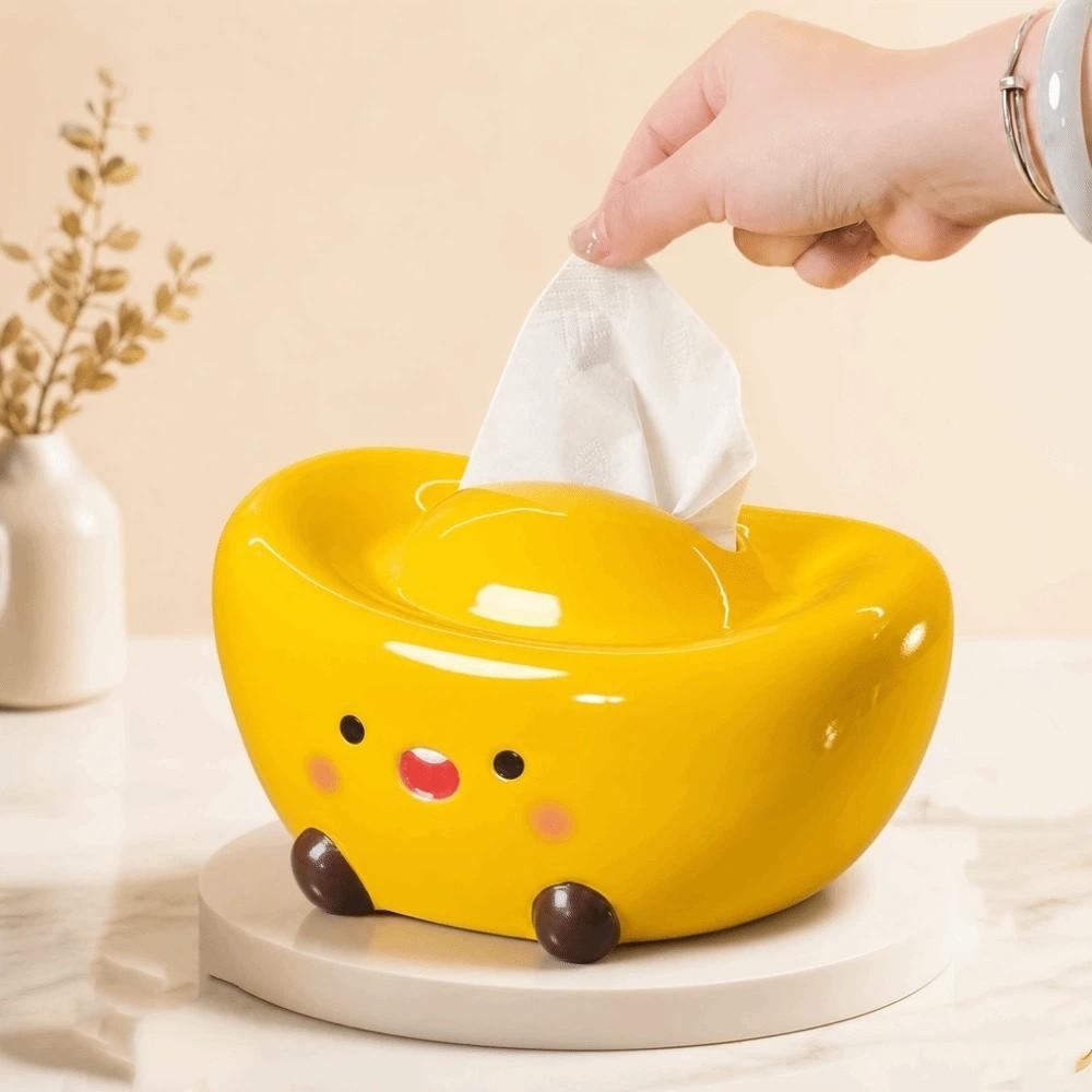 Ceramic Ceramic Tissue Box Reusable Napkin Storage Case Modern Paper Towel Holder Home Decoration