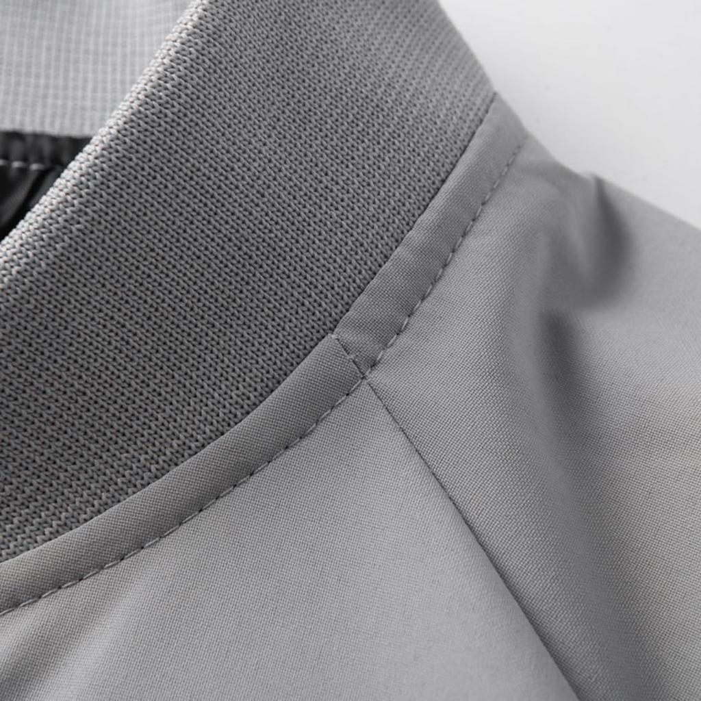 Autumn Jacket Loose Casual Business Stylish Blouson Large Size [EASTEMPO] Men's MA-1 (2XL, Gray)