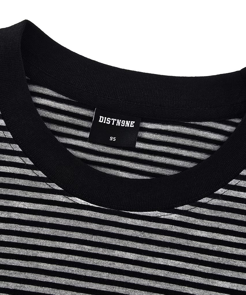 DISTN9NE Label Striped Long Sleeve Tee Lr5Tu522_2 Color