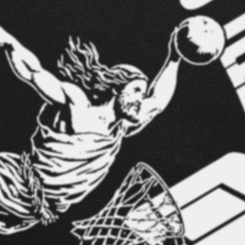 He Is Rizzin Funny Jesus Basketball Meme Graphic T Shirts Men Pure Cotton Streetwear Tee Shirt Short Sleeve Unisex Clothing