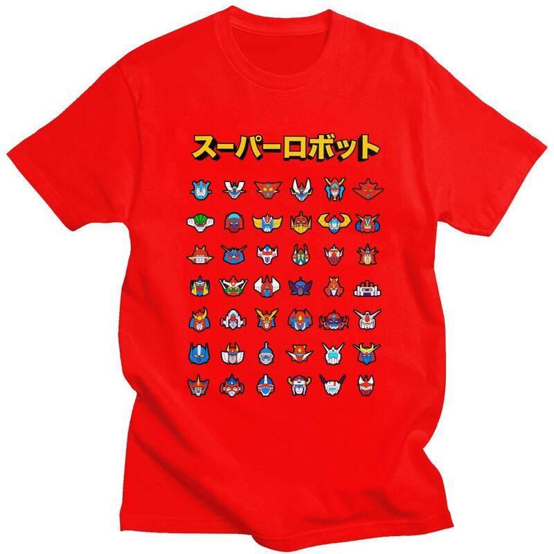 Custom Cool Mazinger Z Grendizer Goldorak UFO Robot T Shirt Men 100 Cotton Tshirt Casual Tee Tops Streetwear Tshirts