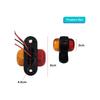 APSMOTIV Truck Trailer Side Marker Lights 2pcs Red/Amber LED Position Rear Lights 24V Parking Lights For Truck Clearance Light Red White/Amber