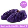 Thick Flannel Shoe Covers 1 Pair Portable Reusable Non-slip Overshoes for Travel Hotel Indoor Foot Protection