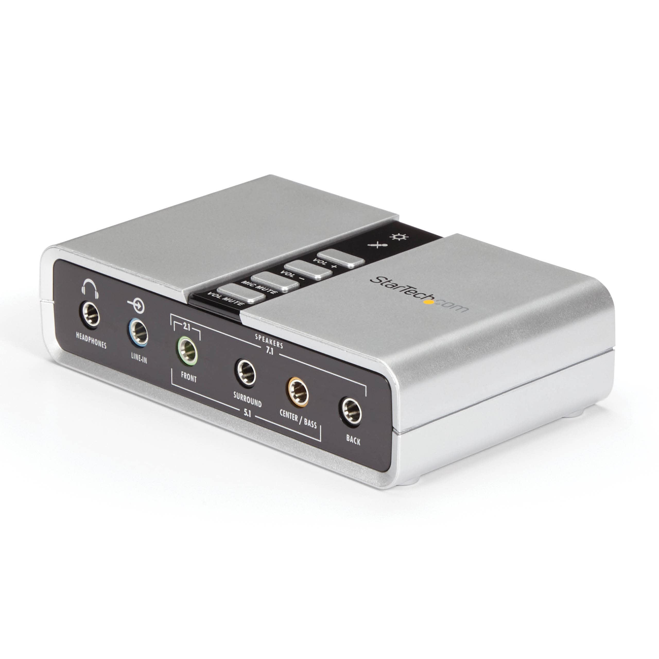 

7.1ch USB-DAC Headphone Amplifier with S/PDIF Support 8x 3.5mm Mini Jack 2x 3.5mm Toslink Angled Connectors ICUSBAUDIO7D