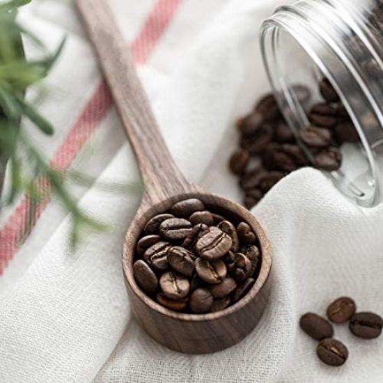 Master Srlin Long Handle Coffee Scoop with Black Walnut 10g Coffee Spoon. Measuring for Coffee Beans or Tea.Tablespoon. Coffee Accessories, Coffee