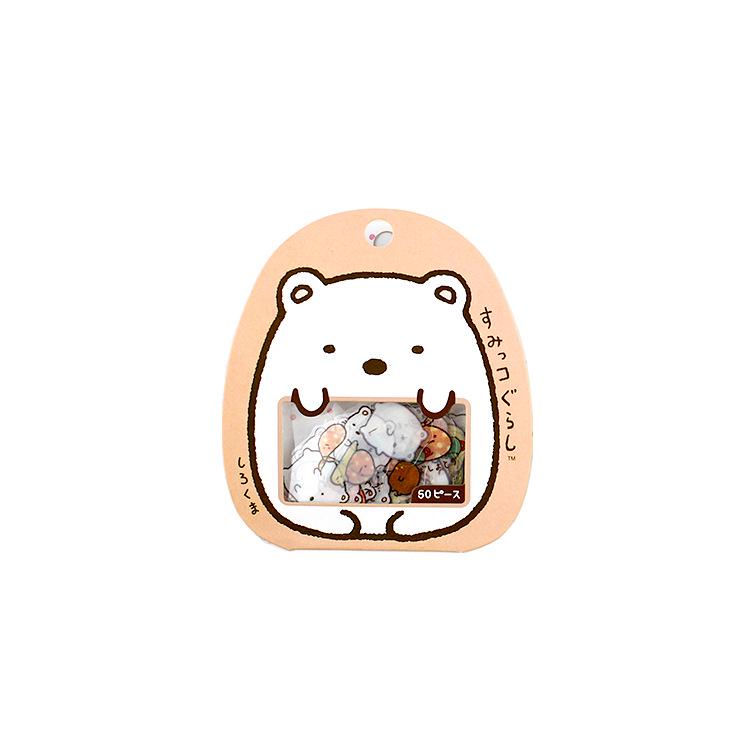 Japanese Cartoon Clear PVC Sticker Set: 50-Pack for Diary and Notebook Decor