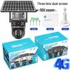 V380 4G Solar Camera with Dual-View, Triple-Lens, 10x Zoom, Low-Power, Wireless Bullet Ball Monitor