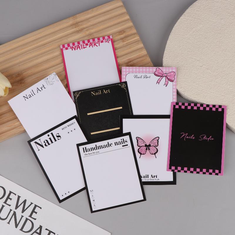 20 Folhas Unhas Postiças Pressionáveis Fundo Cartão Borboleta Adereço para Foto Feito à Mão Dicas de Arte para Unhas Postiças Exibição Cartão de Apresentação Ferramentas de Manicure