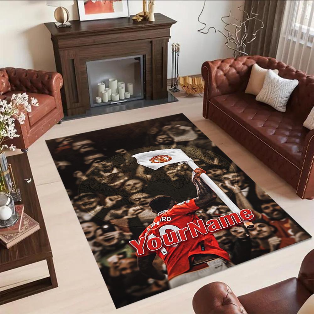 Manchester Customize Your Name Area Rug Design for Kitchen Hallway Foyer Dining Room Antislip Carpet Anime Office Decor Wedding Party Gift
