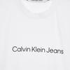 Calvin Klein Letter Print Crew Neck Short Sleeve T-Shirt Women Tops White J218909-YAF