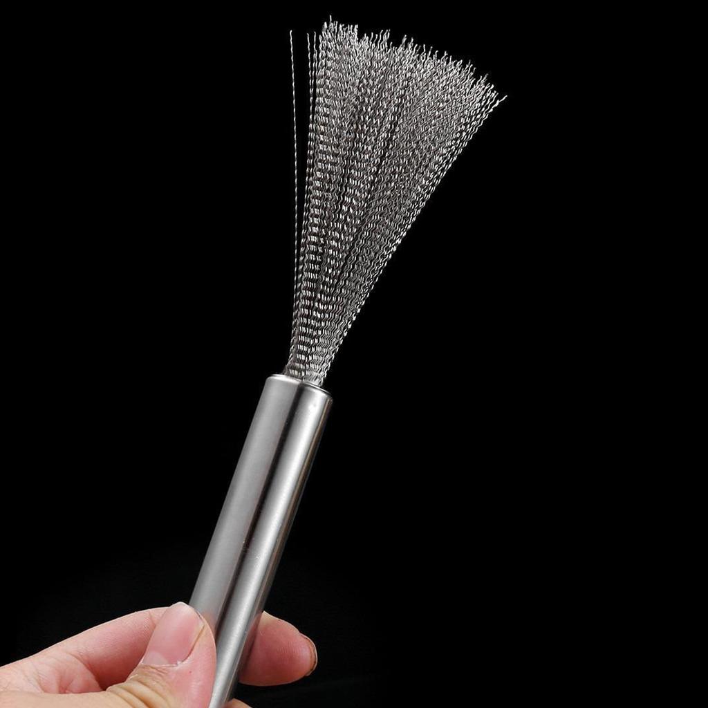 Stainless Steel Pot Brush Effective Oil Stain Removal Non Stick Cookware Scrubber Brush for Kitchen