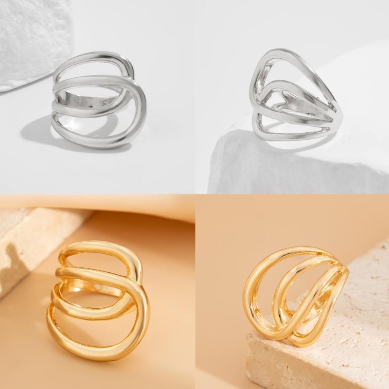 Fashionable Geometric Bangle/Finger Ring Handmade Wide Cuff Bangle Unisex Fashion Jewelry for Stylish Women and Men