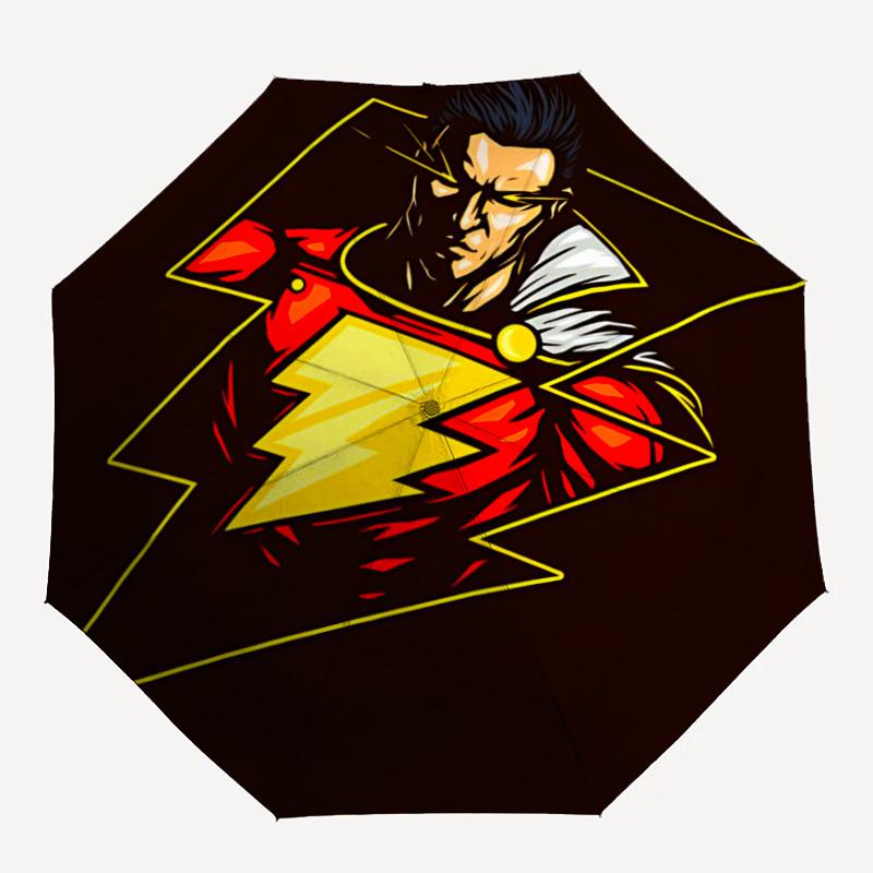 

1pc Lightning Hero Automatic Folding Umbrella - Compact 8-Rib Design,Festive Gift for Friends & Family, Compact Umbrella 21207