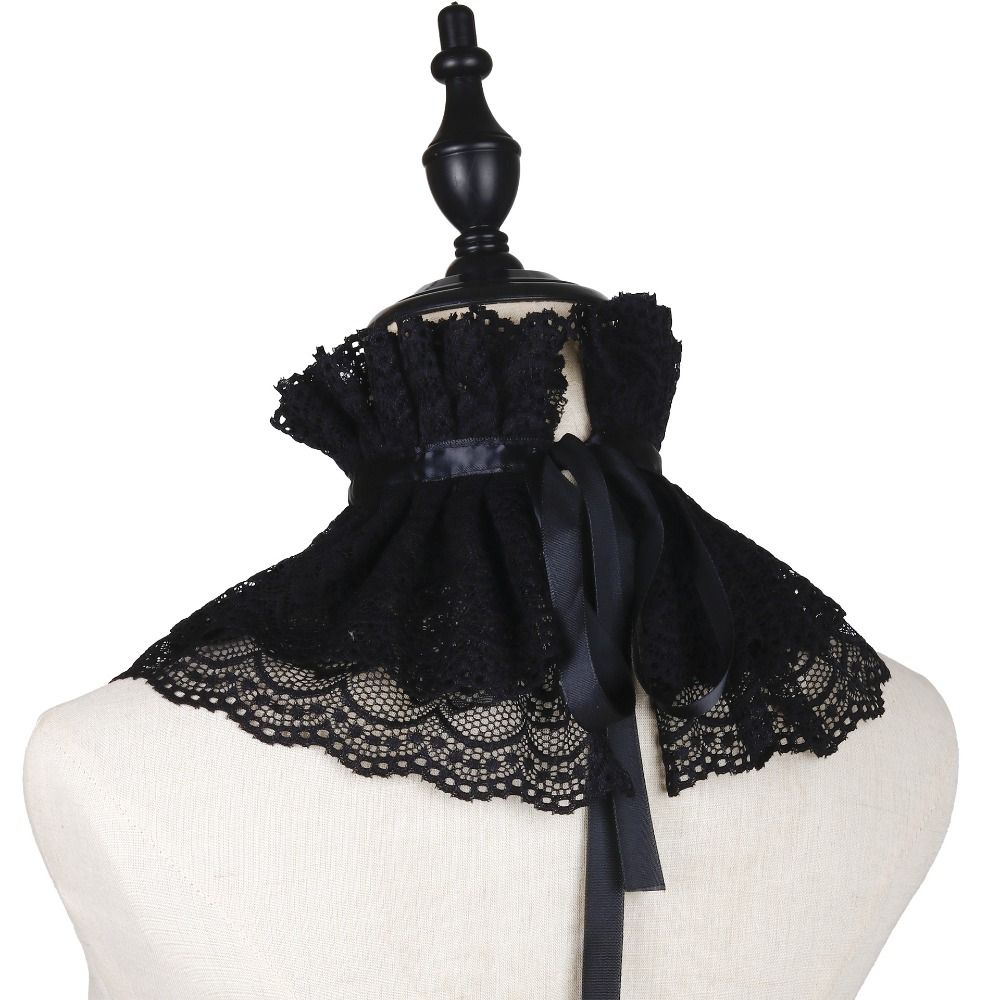 Lace Victorian False Collar Detachable Neck Tie Accessory  Clothes Accessories