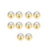 10pcs Stainless Steel Replacement Balls CZ Zircon Labret Tongue Ring Belly Eyebrow Piercing Attachment DIY Body Jewelry