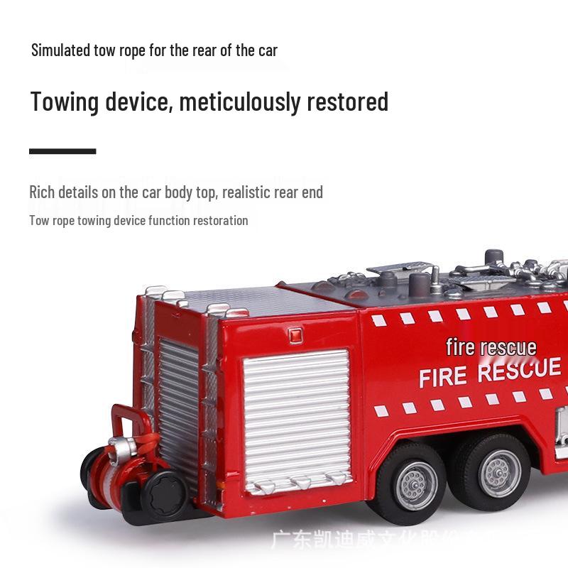 Alloy Fire Truck Toy Model: 119 Firefighter Rescue Vehicle for Kids