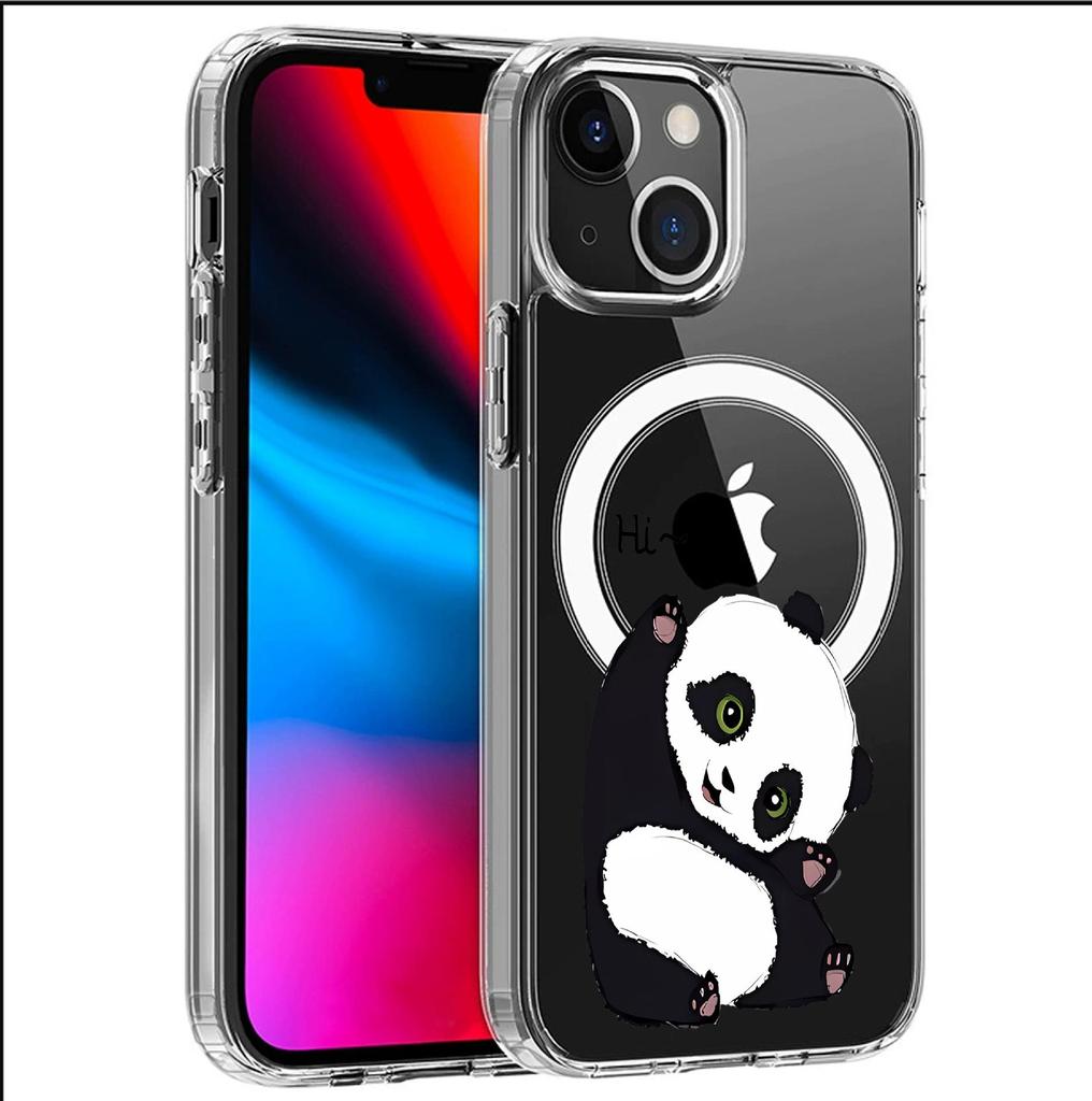 Hello Panda iPhone 14-17 Pro Max Magnetic Transparent Case