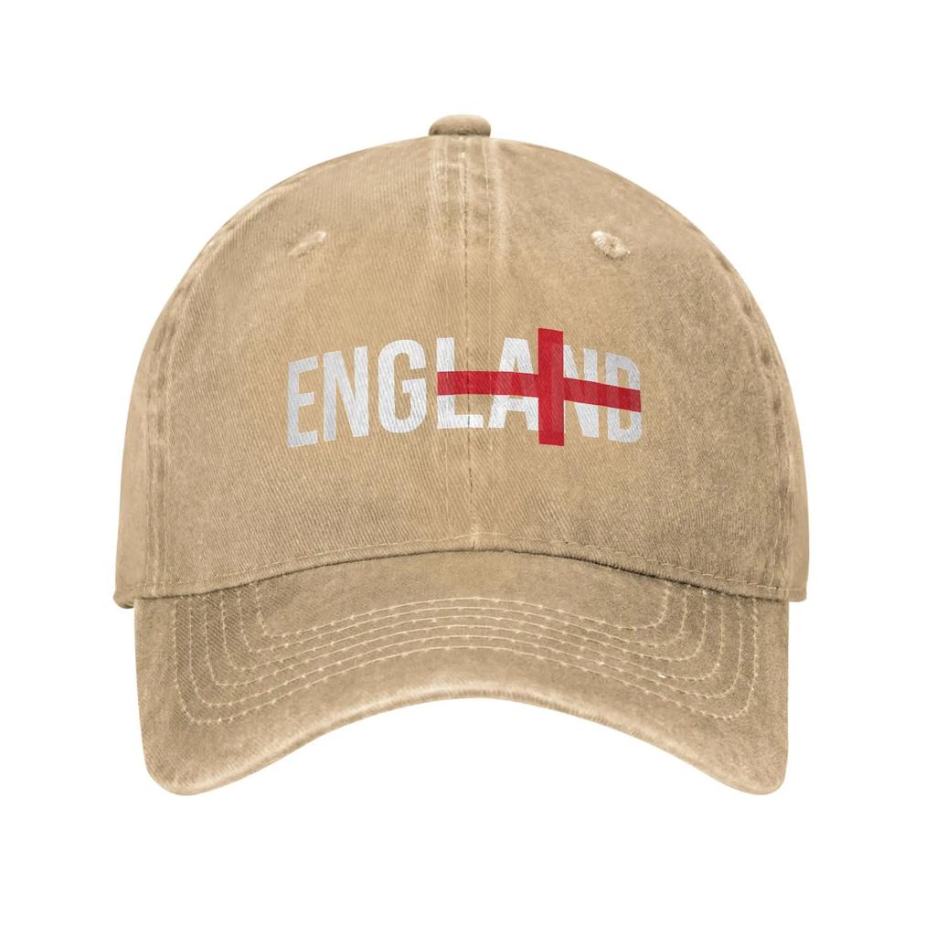 England St Georges Cross Flag English Men Women Baseball Caps  Distressed Denim Hats Cap Retro Outdoor Summer Soft Snapback Hat