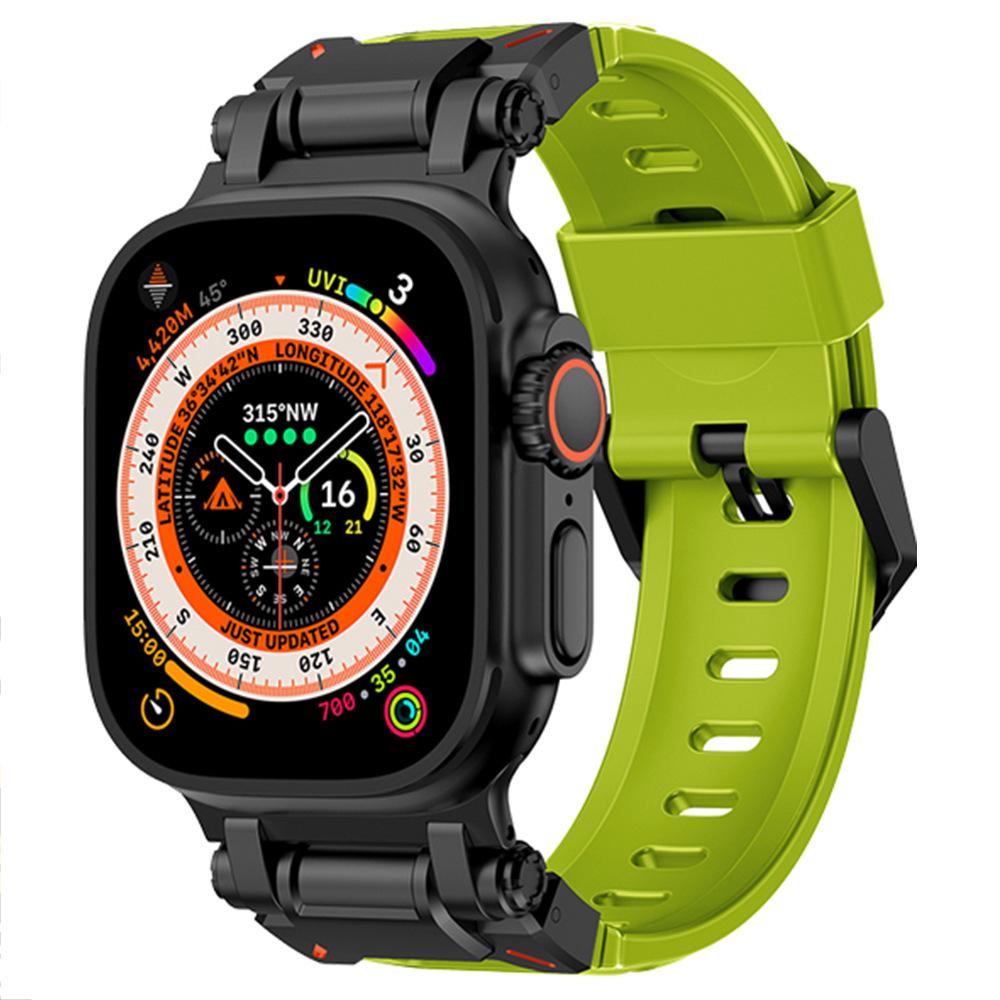 Compatible Silicone Explorer Band for Apple Watch Series 8, 9, and Ultra Models