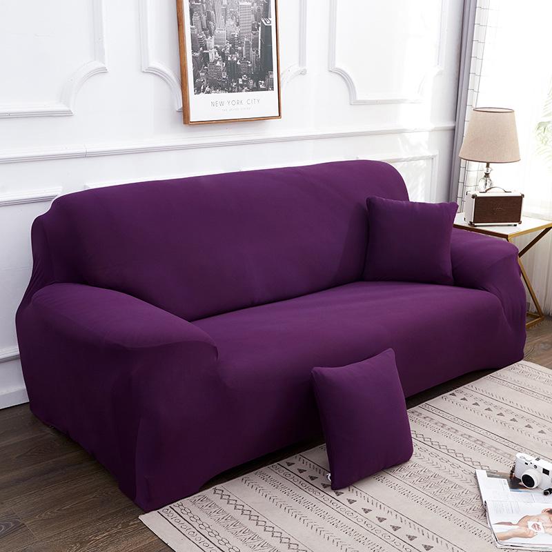 Europäischer Elastischer Vollfarbiger All-Inclusive Sofabezug Einfacher Stoff-Sofabezug für Alle Jahreszeiten