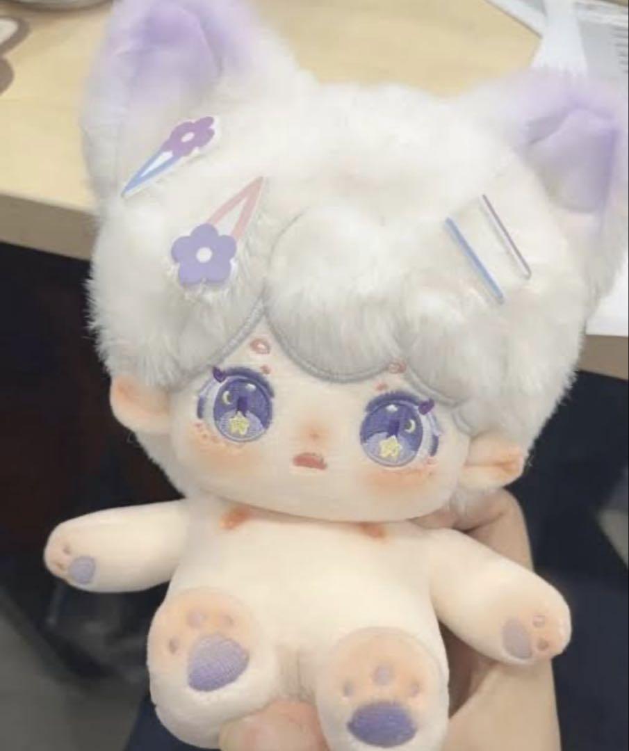

[USED] 20cm Dress-Up Plush Toy, No Attributes, Cotton Doll, Anthropomorphic Cat, White Cat, Wizard
