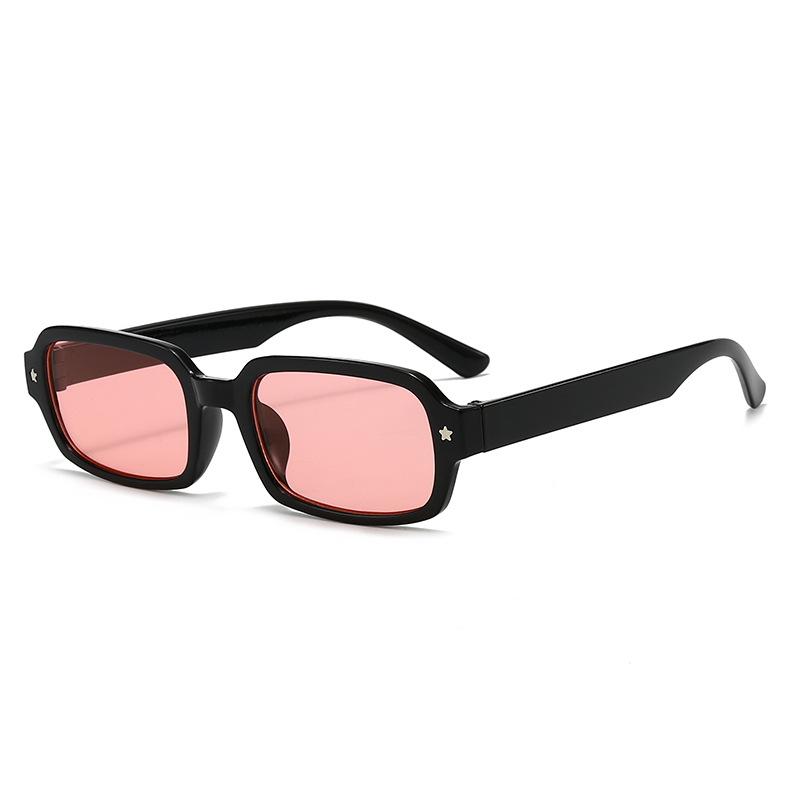 

Retro Black Rectangle Sunglasses Designer Fashion Small Frame Sun Glasses Shades Unisex Plastic Square eye glasses UV400