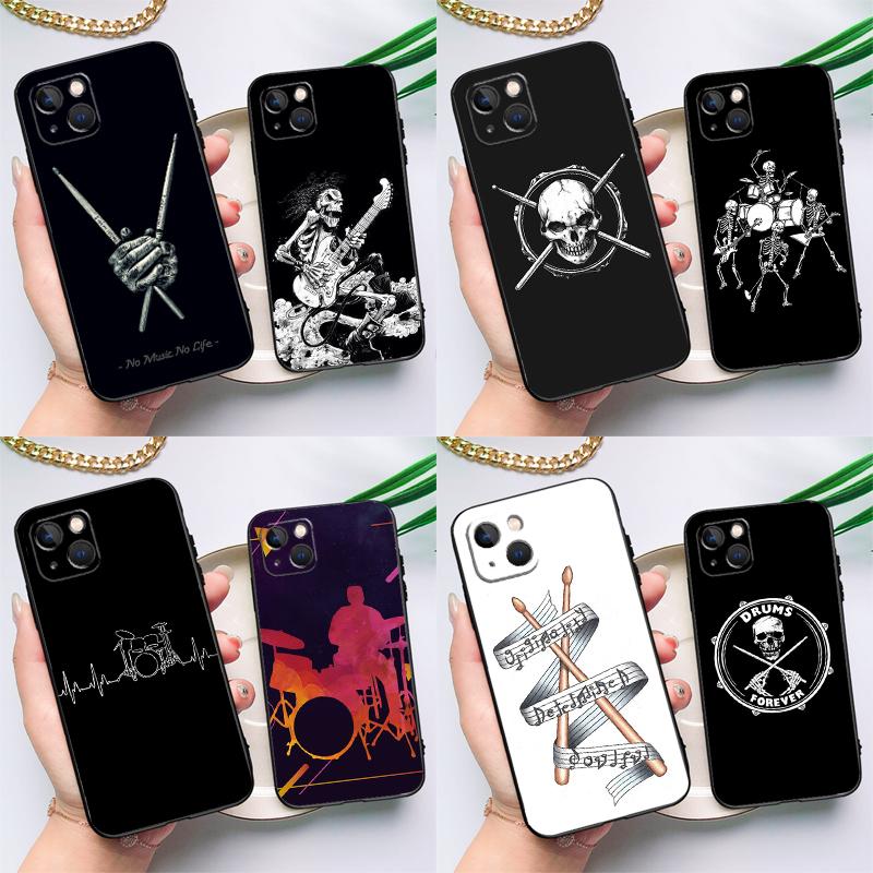 Musical Instrument Drum Case For Huawei Nova 12i 7i 8i 11i 12s 11 9 10 SE Y60 Y61 Y70 Y72 Y73 Y90 Y91 P30 P40 Lite