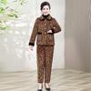 Stylish Winter Velvet-Trimmed Cotton Jacket & Pants Set for Middle-Aged and Elderly: Warm, Loose-Fit Two-Piece Suit
