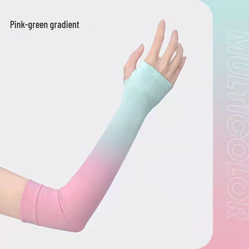 Gradient UV Protection Ice Silk Sleeves for Men & Women - Korean Style