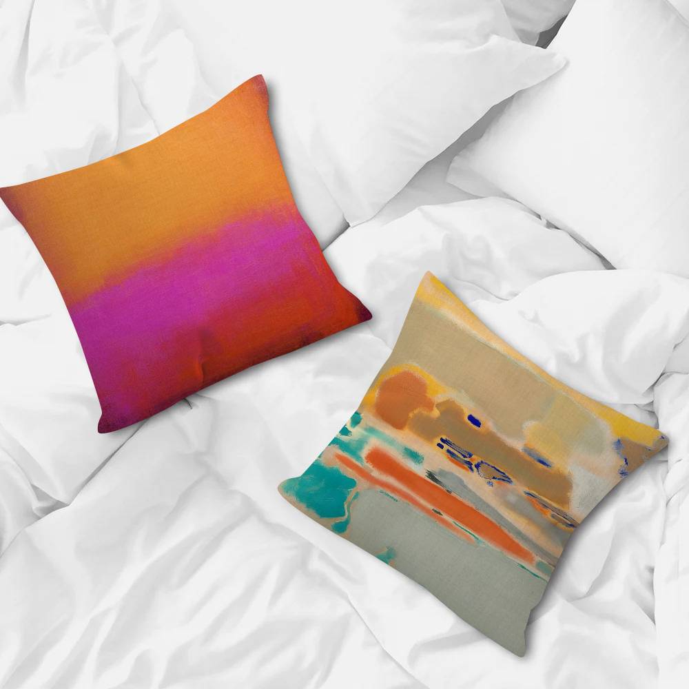 Art Mark Rothko painting  Pillow Gift Home Office Decoration Bedroom Sofa Car Cushion Cover case 45x45