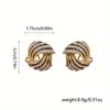 Elegant Vintage Zinc Alloy Stud Earrings with Stainless Steel Post, Geometric Square Design with Rhinestone Accents, Classic Luxury Jewelry for Women