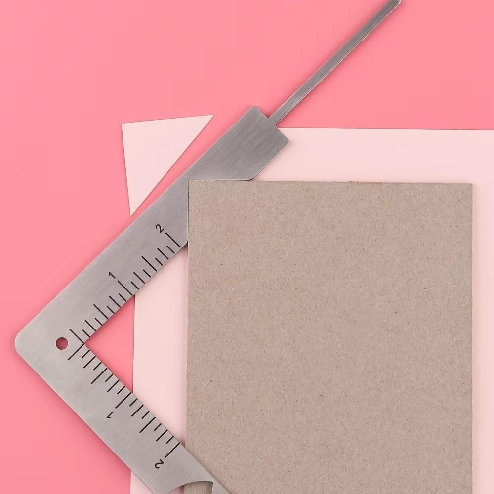Stainless Steel Book Cover Positioning Ruler Multi-Function Gauge Ruler New Book Cover Guide