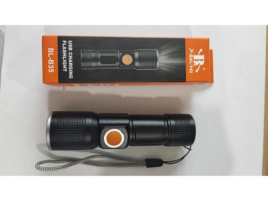 616 Aluminum Alloy USB Rechargeable LED Flashlight for Outdoor Portable Night Fishing