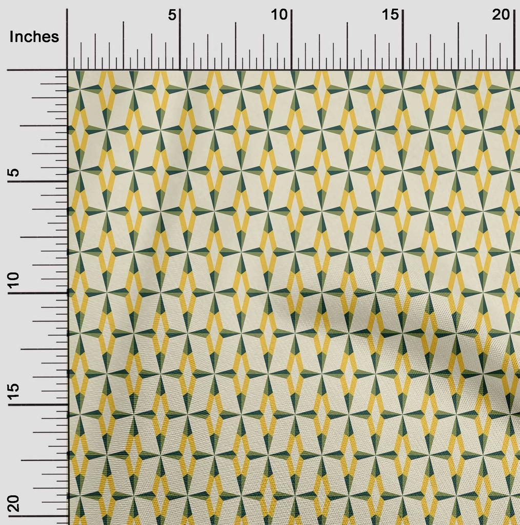 oneOone Cotton Flex Fabric Diamond Geometric Print Fabric By Yard 40 Inches