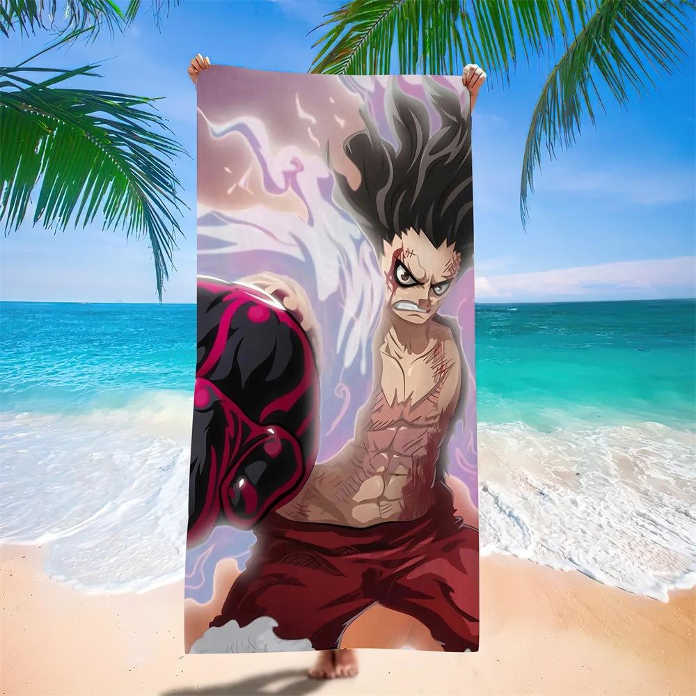 New Anime Character Printed Microfiber Beach Towel Quick Dry Water Absorbent Bath Towel