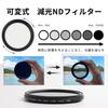 Lightdow 49mm Variable ND Optical and for Landscape Photography and Neutral Density Filter for Camera Lenses ND2-ND400 Filter, Glass, Water-Repellent